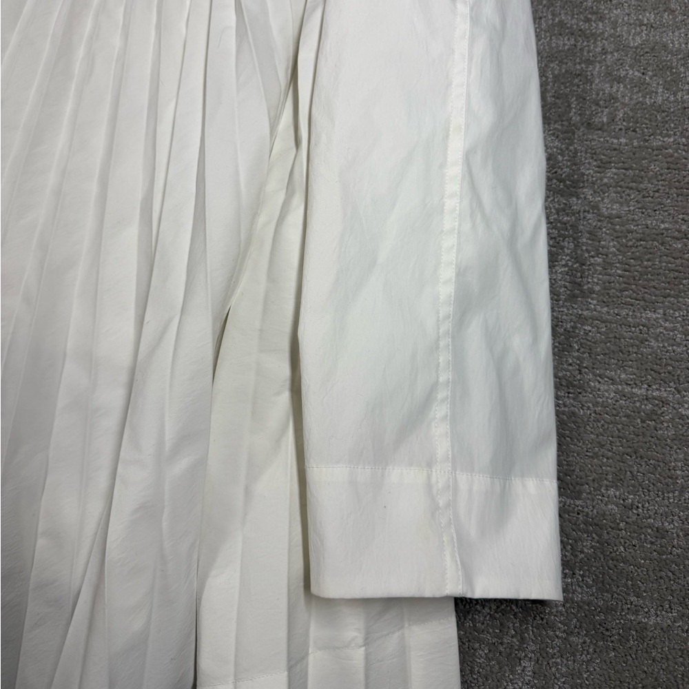 Athleta Sojourn Top Womens XL White Quarter Zip Pleated Layered Oversized READ - Picture 11 of 11